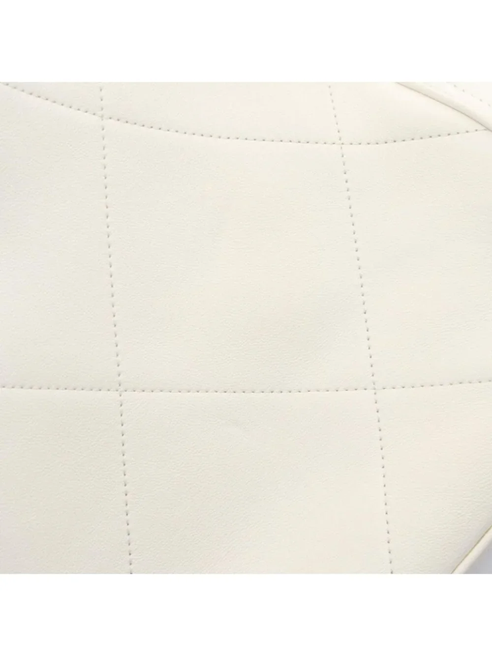 Chanel Shoulder Bag Quilted 2-Way White Lambskin